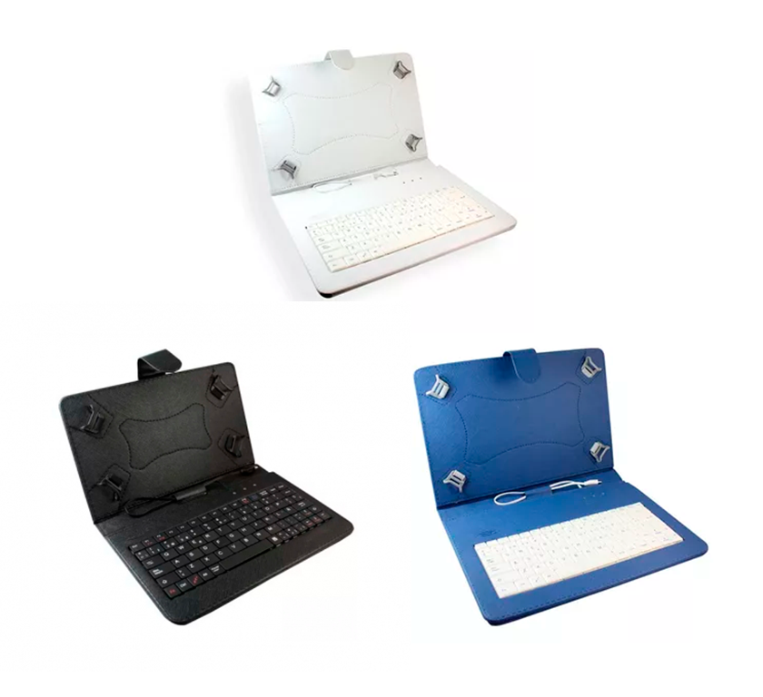 ESTUCHE FUNDA TECLADO  MX7  MicroUSB    c/ lapiz       TABLET 10  Varios Colores