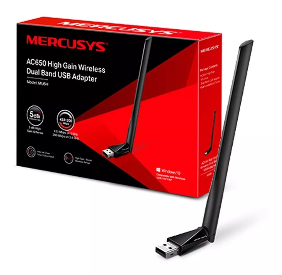 Adaptador Usb Wifi Dual Band AC650 MU6H MERCUSYS