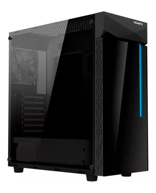 Gabinete ATX Gigabyte C200 GLASS  BLACK  Mid Tower  RGB VIDRIO TEMPLADO