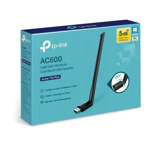 Adaptador Usb Wifi Dual Band Ac600 Archer T2u Plus