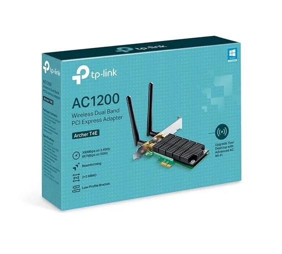 Placa Wifi Red Pci-e Tp-link Archer T4e  X2 ANTENAS  Ac1200 Dual Band