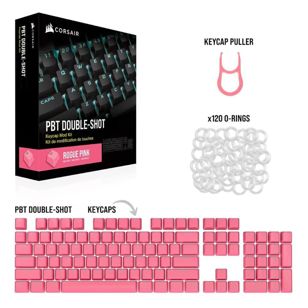 Keycaps Corsair Double-Shot WHITE/PINK/RED/BLUE