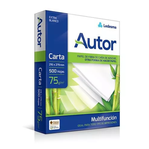 RESMA CARTA  75GR AUTOR  500 HOJAS