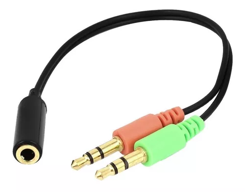 CABLE ADAPTADOR AUDIO 2 PLUG 3,5MM MACHO A JACK HEMBRA