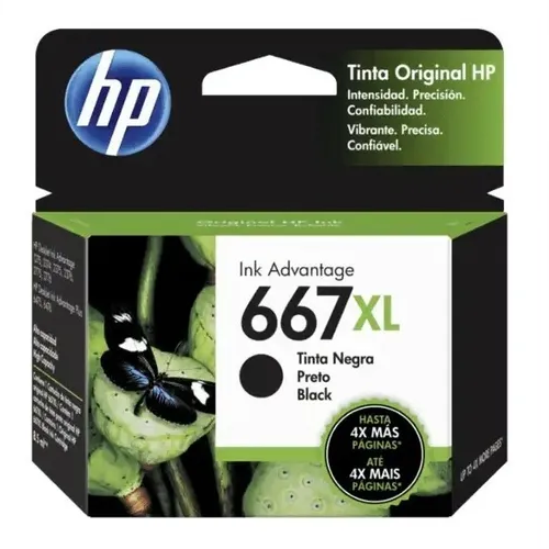 CARTUCHO TINTA HP 667XL  NEGRO 8,5ML 1275 2374 2375 2376 2775 2776 6475 6476