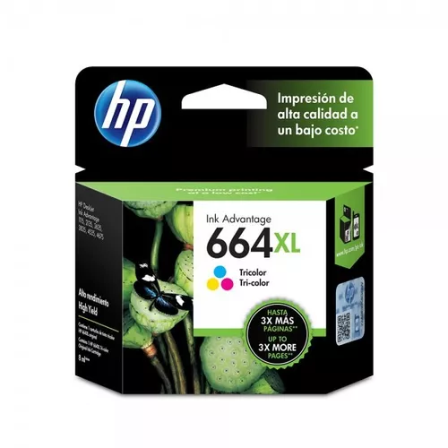 CARTUCHO TINTA HP 664XL TRICOLOR  8ML  2675 3635 4675 2135 3775