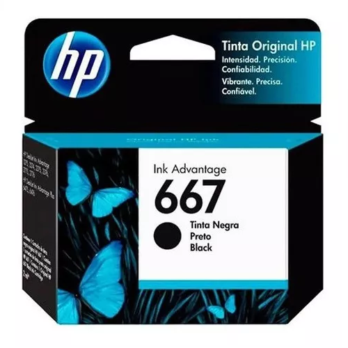 CARTUCHO TINTA HP 667 NEGRO 2ML 1275 2374 2375 2376 2775 2776 6475 6476