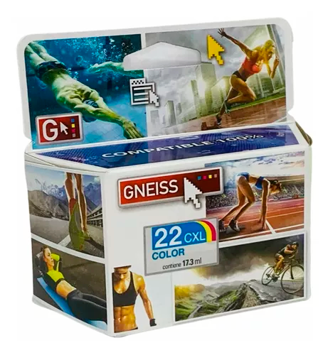 CARTUCHO TINTA  GNEISS 22 28 57 TRICOLOR 17,3ML F4180 F380 1410  