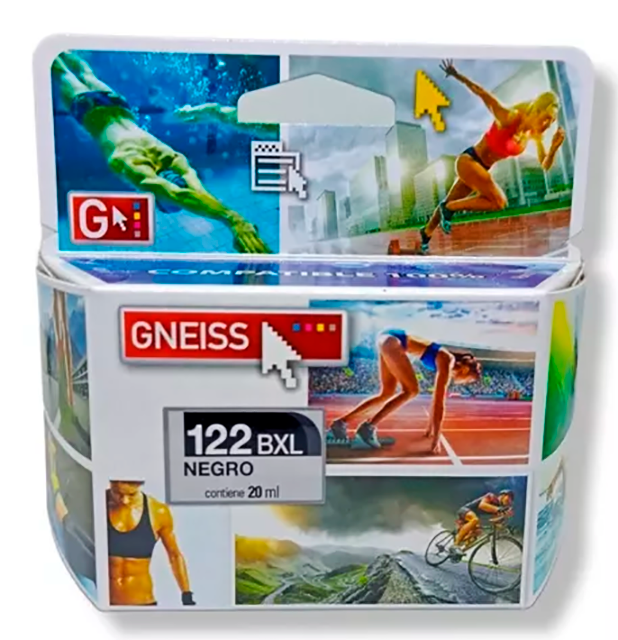 CARTUCHO TINTA GNEISS 122XL NEGRO 20ML 3050 2050
