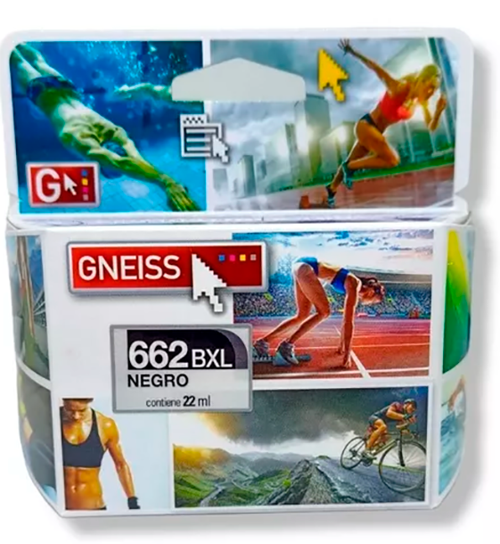 CARTUCHO TINTA  GNEISS 662XL  NEGRO 22ML  