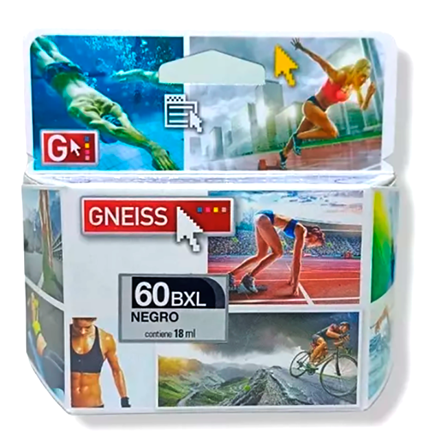 CARTUCHO TINTA GNEISS 60XL NEGRO 18ML F4280 F4480 D110 D1660