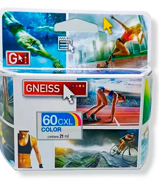 CARTUCHO TINTA GNEISS 60XL TRICOLOR 21ML F4280 F4480 D110 D1660