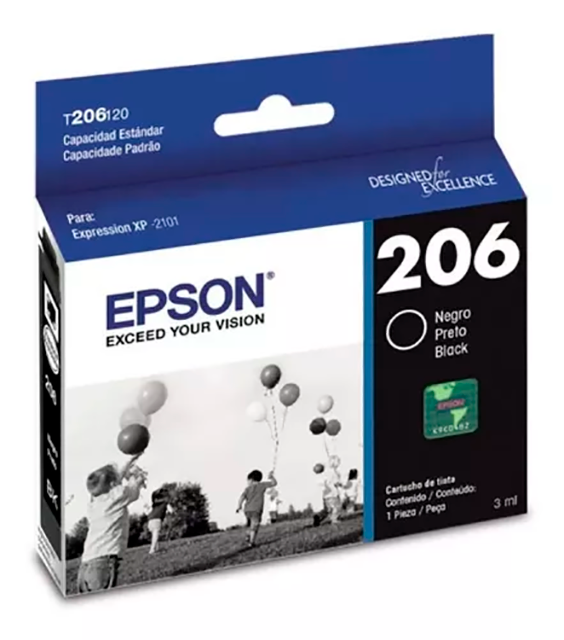 CARTUCHO TINTA EPSON 206 T206 NEGRO XP-2101