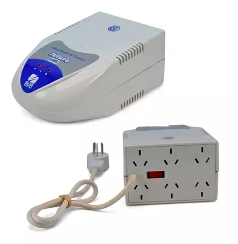ESTABILIZADOR DE TENSION SURELECTRIC FUTURE 6 BOCAS 1000va 600W LUZ LED