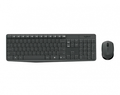 COMBO TECLADO Y MOUSE WIRELESS LOGITECH MK235 GRIS