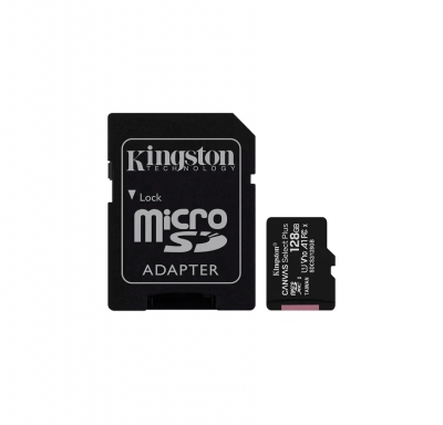  MicroSD KINGSTON 128GB c/Adap Clase 10 UHS-I (U1) 100MB/s Canvas Plus