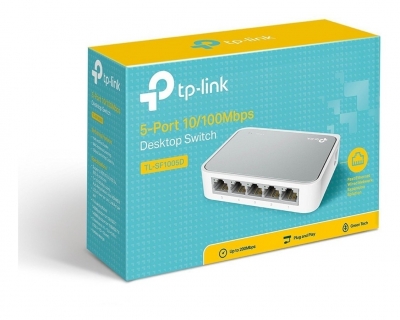 Switch 5 Puertos Tp-link Tl-sf1005d 10/100 Mbps 5 Bocas