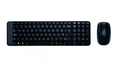 COMBO TECLADO Y MOUSE WIRELESS LOGITECH MK220  ESPAÑOL  Color negro