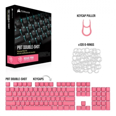 Keycaps Corsair Double-Shot WHITE/PINK/RED/BLUE