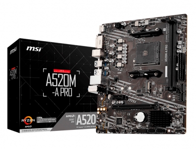 Motherboard MSI A520M-A  PRO  DDR4  SERIE 3000/4000/5000