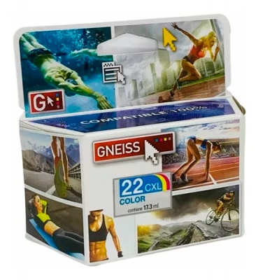 CARTUCHO TINTA  GNEISS 22 28 57 TRICOLOR 17,3ML F4180 F380 1410  