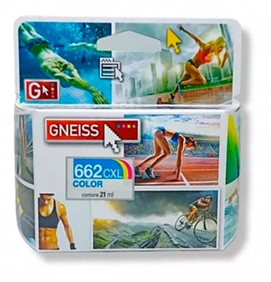 CARTUCHO TINTA  GNEISS 662XL TRICOLOR  21ML