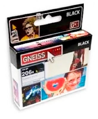 CARTUCHO TINTA GNEISS 206 T206 NEGRO  PARA EPSON