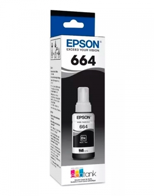 BOTELLA TINTA EPSON 664 T664 NEGRO 70ML L110 L210 L350 L395 L495