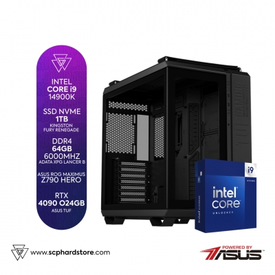 PC GAMER TOP HIGH END INTEL I9 14900K - Z790 HERO - 64GB - 1TB SSD - RTX 4090 - POWERED BY ASUS
