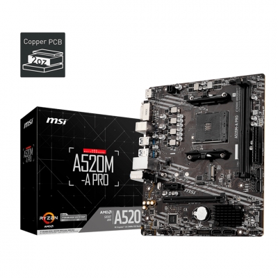 MOTHERBOARD MSI A520M PRO-VH - AM4