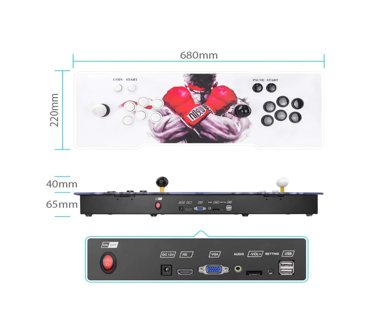 Consola Retro Arcade Pandora 9D +4000 juegos!