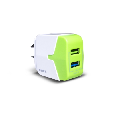 CARG.VIAJERO SHARE DUO USB X2 2.4A LIGHT VERDE