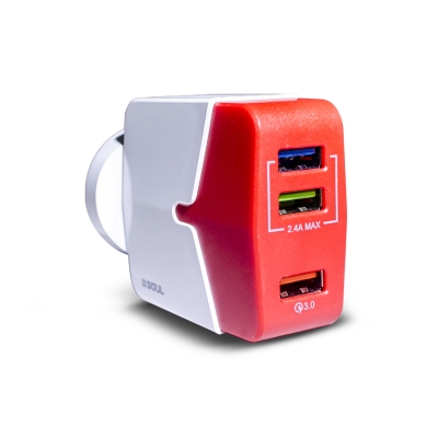 CARGADOR VIAJERO USB X3 3.4A CON CABLE MICRO FAST CHARGE